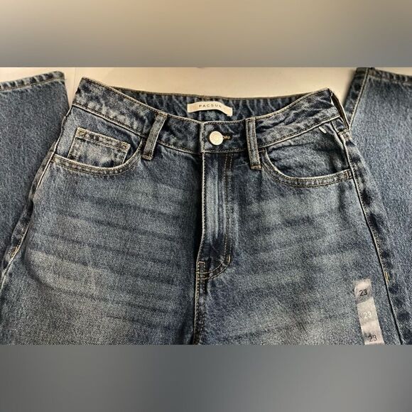 PACSUN NWOT blue wash straight leg mom jean - Picture 7 of 7